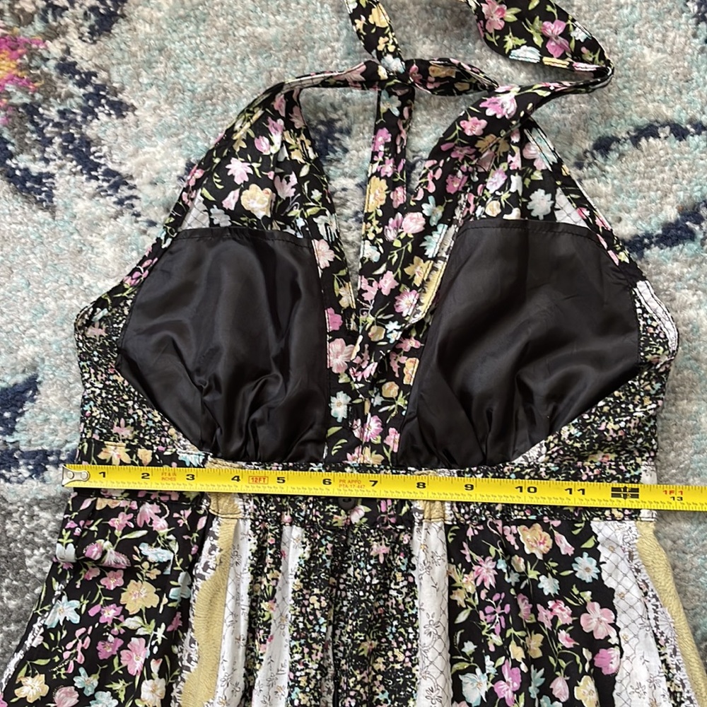 Floral Striped Halter Neck Maxi Dress XS/S - Picture 9 of 15